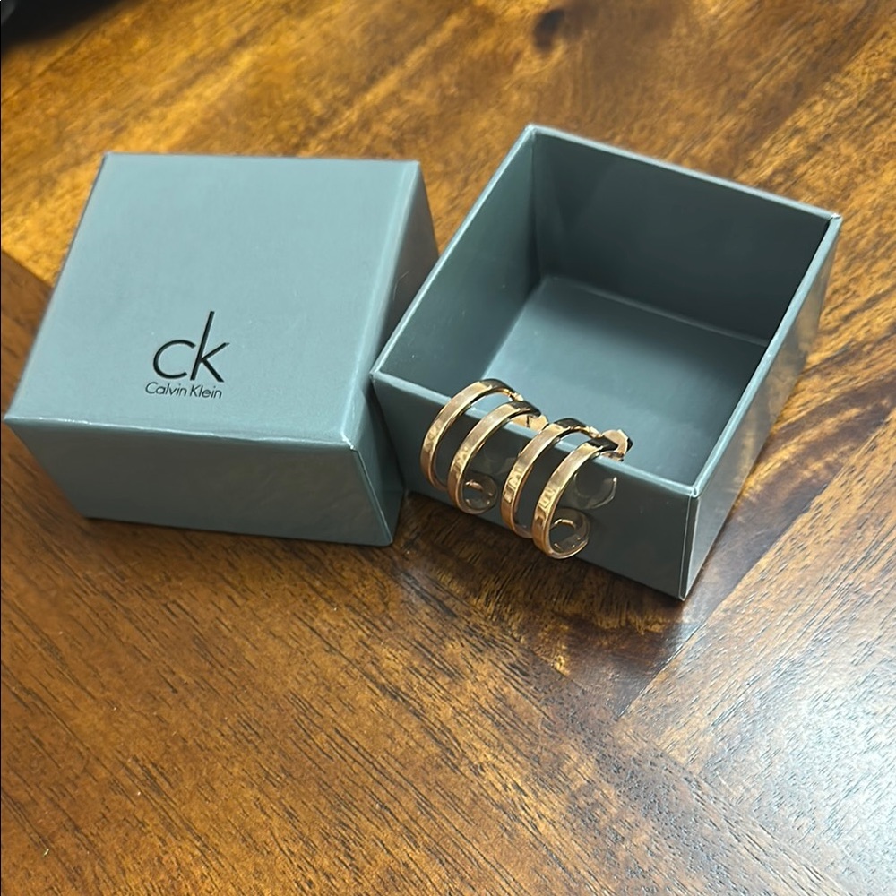 Calvin Klein Rose Gold Hoop Earrings